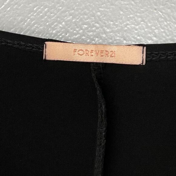 Forever21 Size M Black Stretch Studded Slit Sleeve Grunge Y2K Cyber Fairy Slinky - Picture 4 of 11